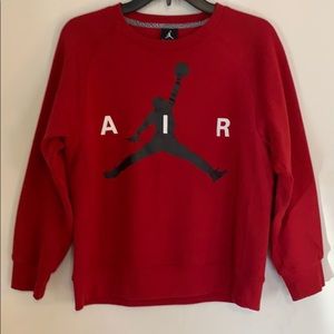 AIR  JORDAN red emblem sweat shirt size L.
